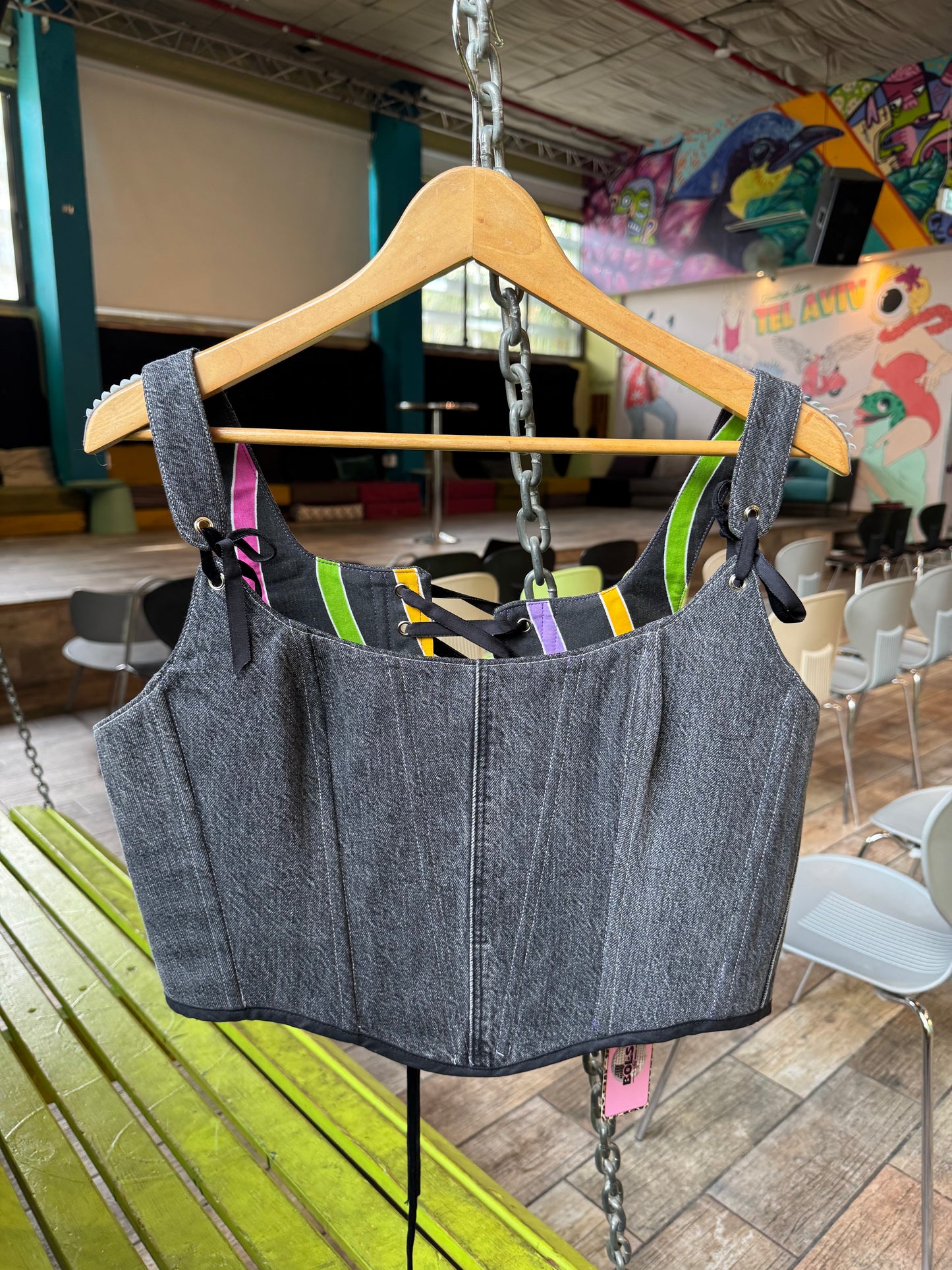 The Black Denim Corset