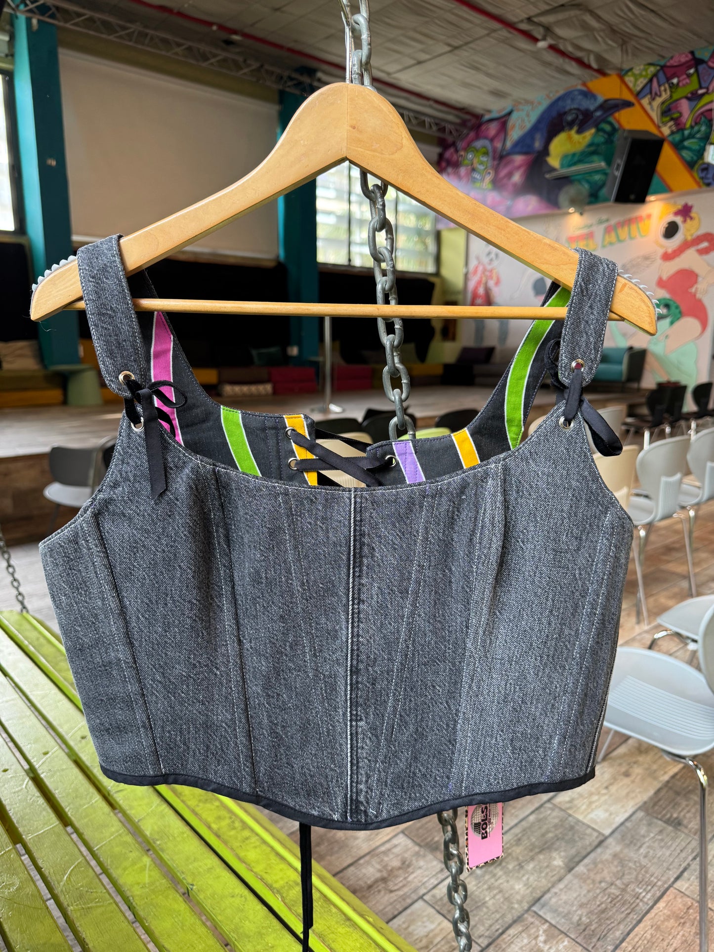 The Black Denim Corset