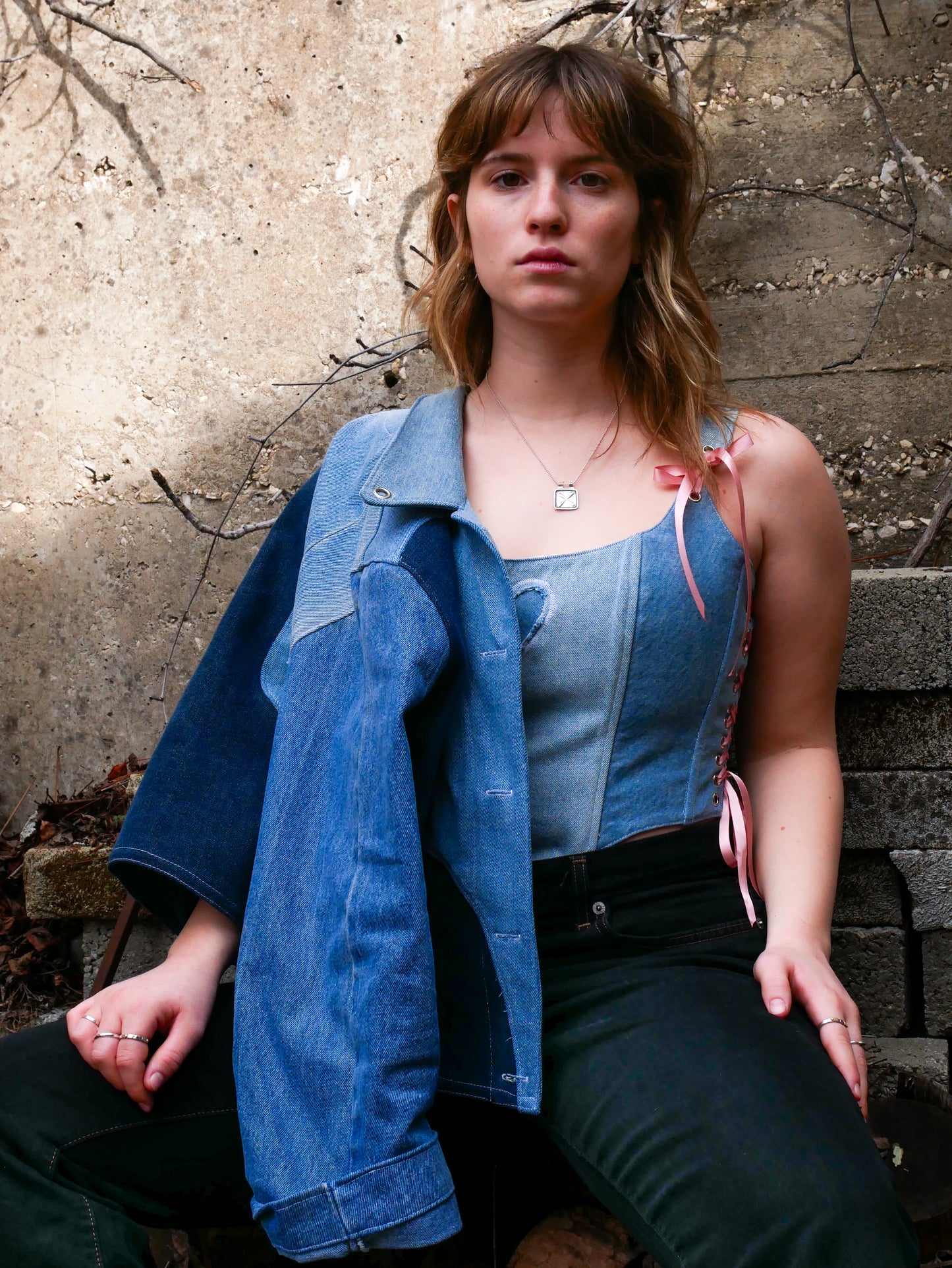 The Denim Heart Corset