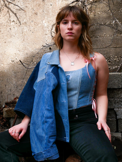 The Denim Heart Corset