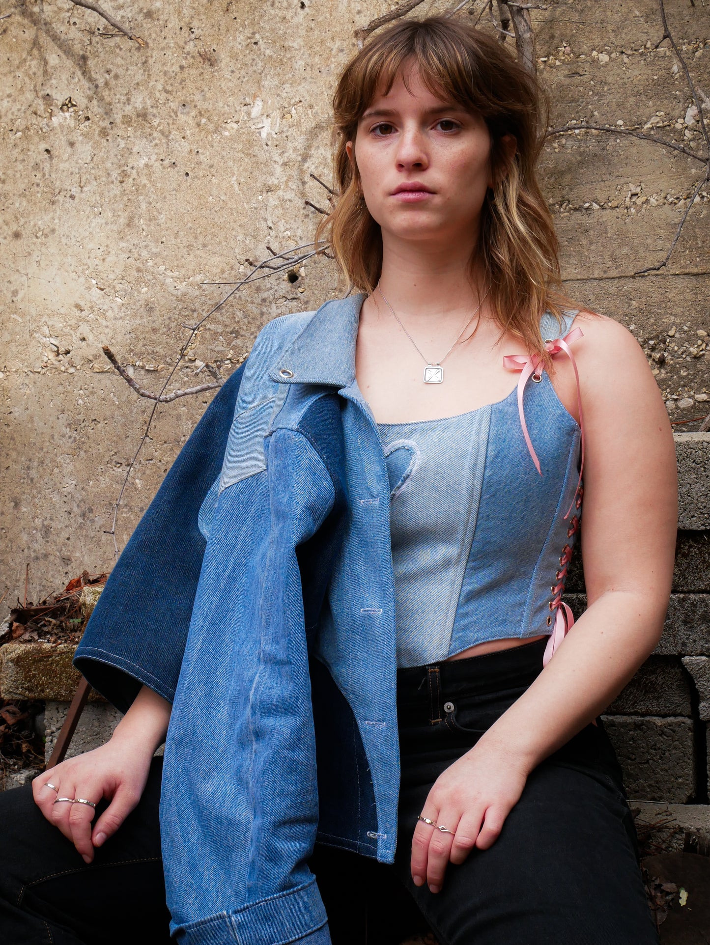 The Denim Heart Corset