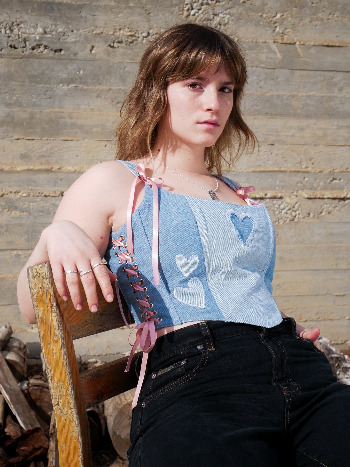 The Denim Heart Corset