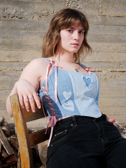 The Denim Heart Corset