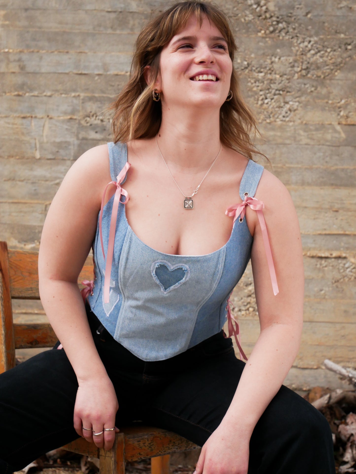 The Denim Heart Corset