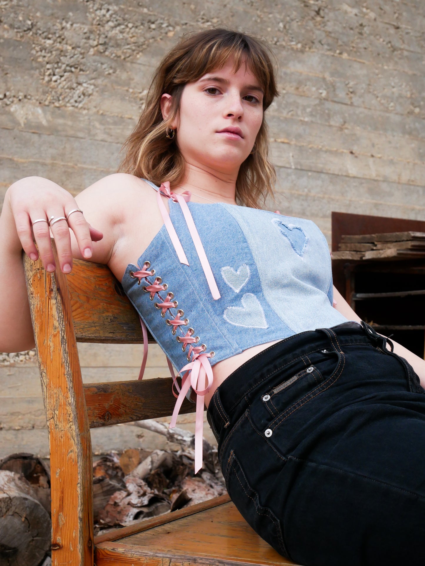 The Denim Heart Corset