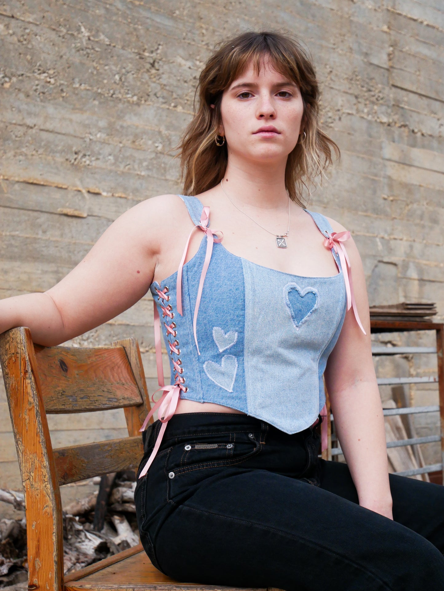 The Denim Heart Corset